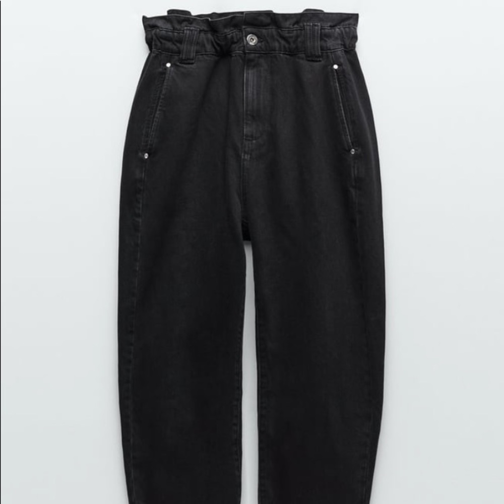 Zara Paperbag Mom Jeans
